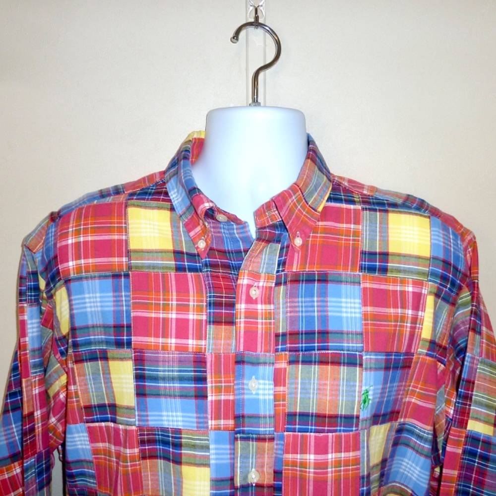 Ralph Lauren Patchwork LS Shirt-Vintage - Picture 2 of 7